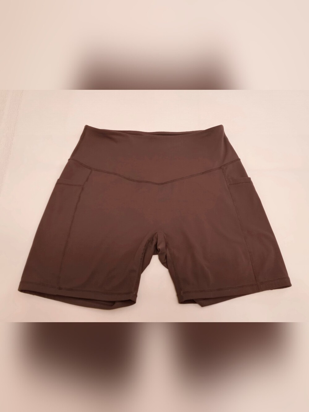Popflex Active Supersculpt Biker Short with Pockets - Brown 🤎 in Size 1X